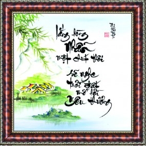 Tranh thư pháp vẽ tay CHỮ PHÚC